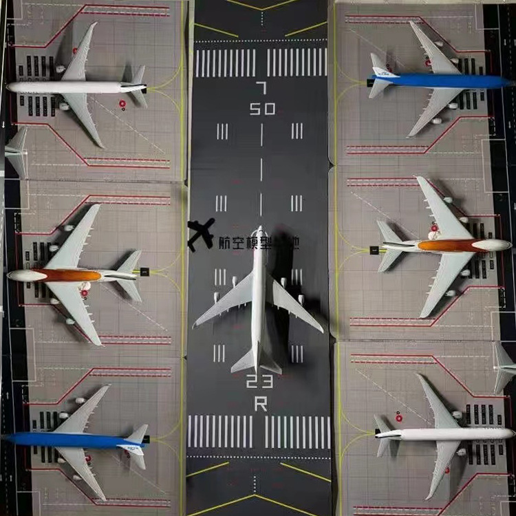 [Modelo de escenario] 1:400 simulación aeropuerto J-20 de pista de aviones delantal de combate pista puede ser empalmado