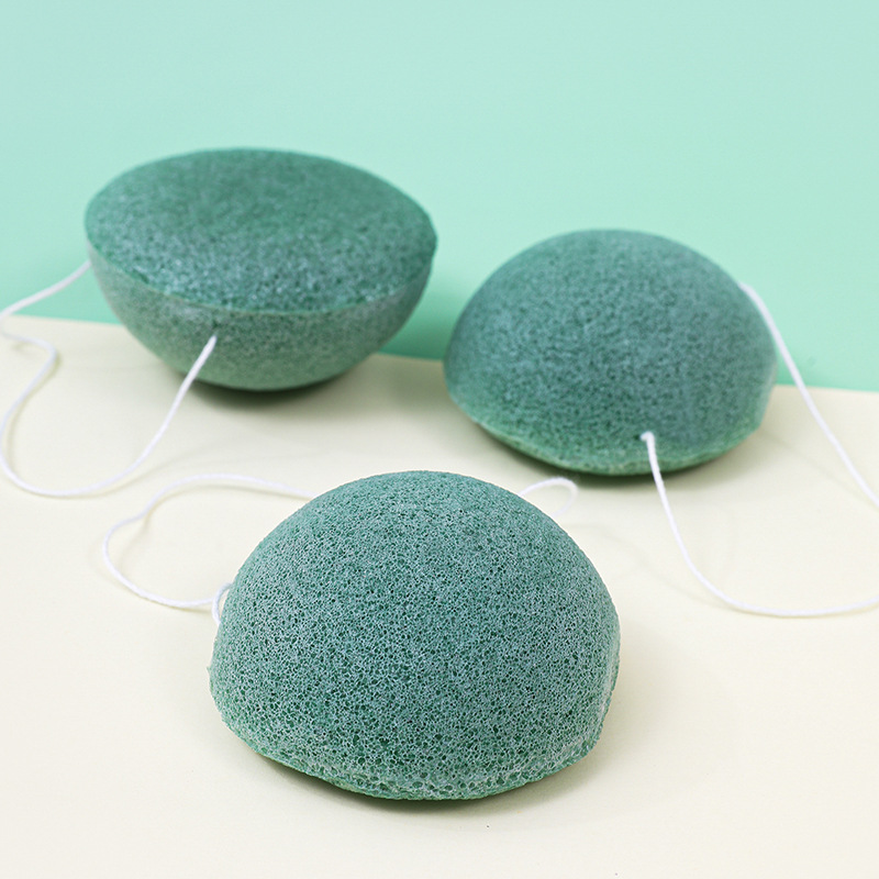 Fábrica personalizada konjac esponja para lavar la cara esponja konjac limpieza facial limpieza facial material vegetal degradable a granel