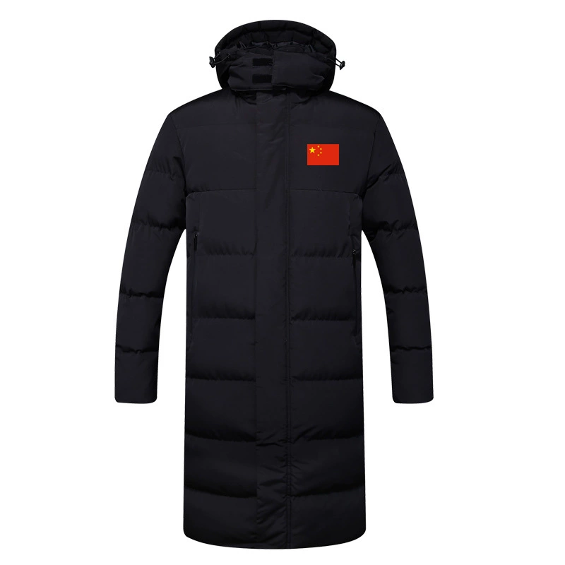 Зимняя одежда с принтом на хлопковой подкладке для любителей, Мужская и Женская Толстая теплая куртка с хлопковой подкладкой, длинное Морозостойкое пальто больших размеров оптом