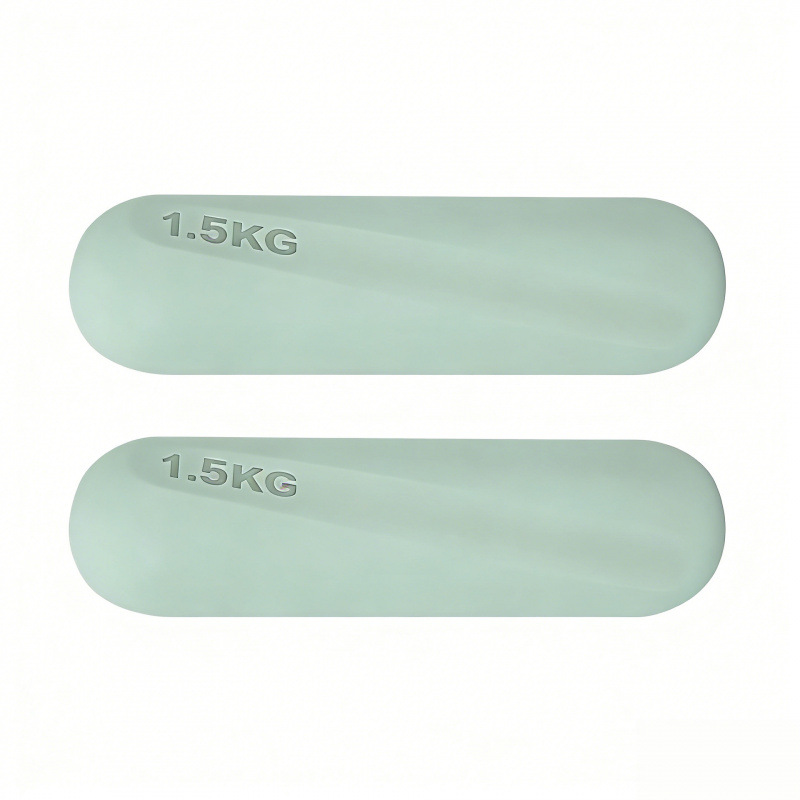 Dumbbell redondo de silicona fijo equipo de fitness yoga pilates entrenamiento de fuerza dumbbell redondo de silicona