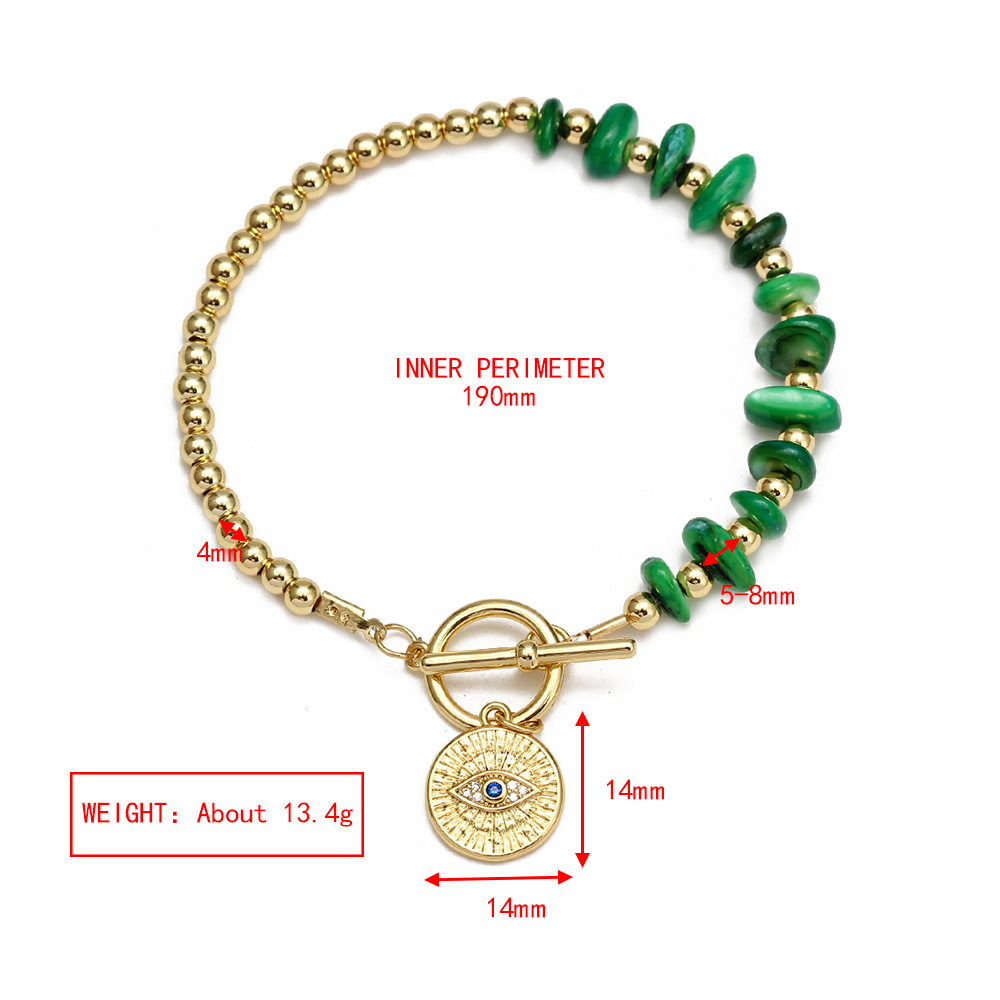 15g Weight Bracelets Classification 1 Piece Quantity Daily Occasion Copper Material Eye Pattern Unisex Gender Plating Design Fashion Style Fashion Eye Copper Plating Bracelets 1 Piece 13