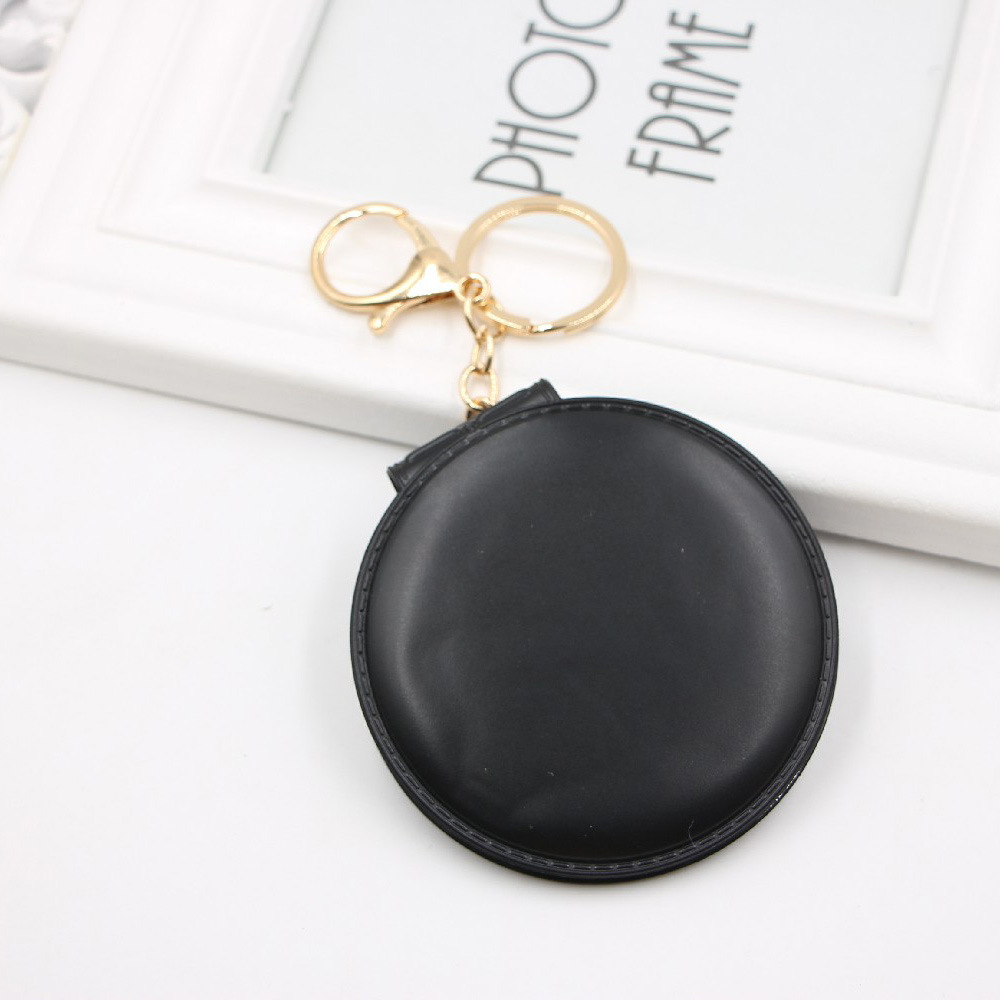 10-color Double-sided Small Mirror Bag Pendant Folding Makeup Small Makeup Mirror Ladies Boutique Gift Keychain display picture 9
