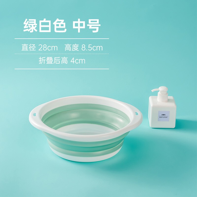 硅胶加厚折叠脸盆可折叠便携式盆儿童学生宿舍家用水盆洗菜盆子|undefined