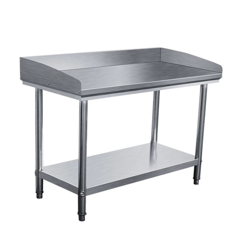 不锈钢工作台酒店双层三层饭店厨房操作台工作桌打荷台打包装台面
