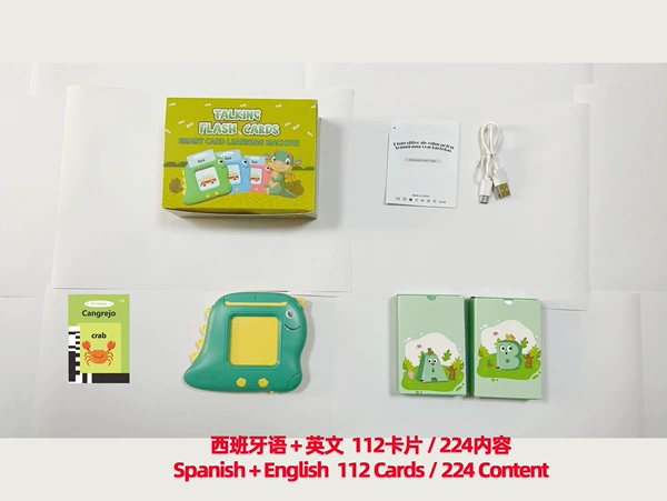 Dinosaur, green cards, Spain, English