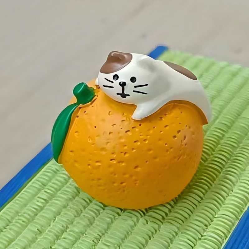 주황색 거짓말 고양이