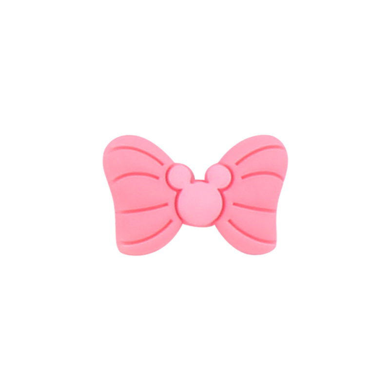 Bebé de dibujos animados silicona animal Bow teether creativo DIY chupete cadena pulsera accesorios juguete