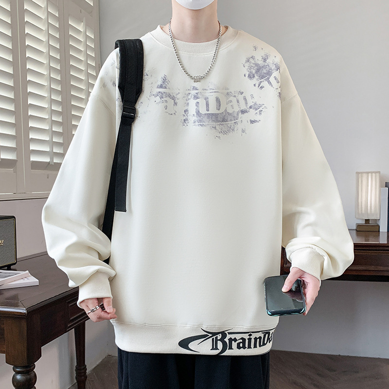 春秋季青少年渐变圆领卫衣男孩12-15岁初高中学生长袖打底衫上衣T|undefined