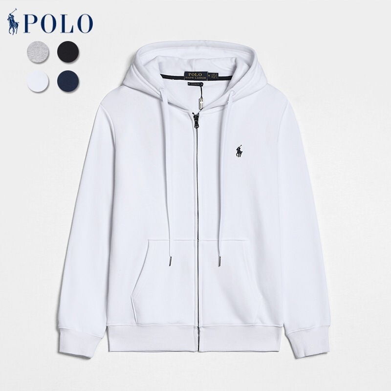 Spring and autumn RL logo sweatshirt for men, fleece-lined zip-up hoodie, American Ralph jacket, Polo sweatshirt Spring and autumn RL logo sweatshirt for men, fleece-lined zip-up hoodie, American Ralph jacket, Polo sweatshirt