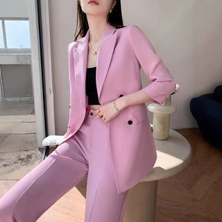 西装套装女高级感轻奢时尚洋气炸街设计感御姐英伦风气质西服
