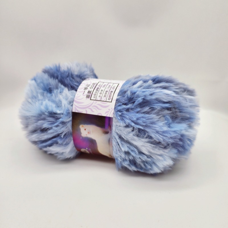 Imitación de visón terciopelo grueso lana tejida a mano DIY Imitación Piel terciopelo visón terciopelo sombrero bufanda manta hilo al por mayor