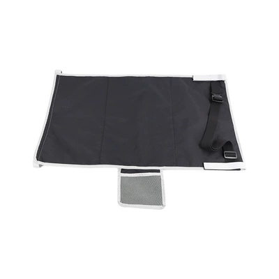 Children's aircraft seat extender portable toddler aircraft travel bed children's aircraft pedal factory straight hair (Universal Foot Pad) - black-childrens-aircraft-seat-extender