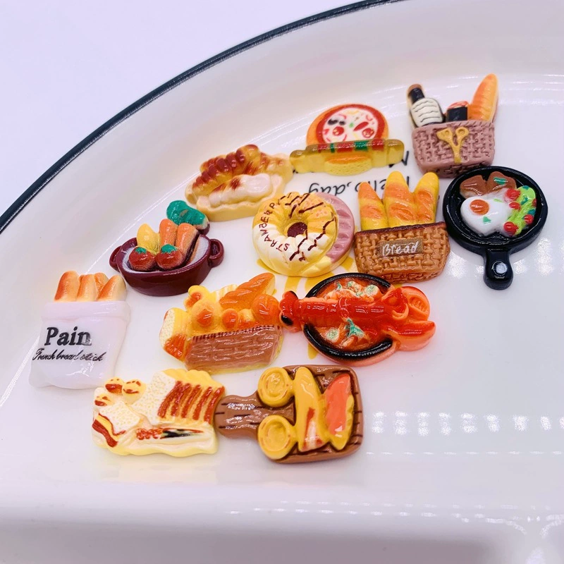 Западные игрушки для еды, глянцевые аксессуары из смолы, магниты на холодильник, кремовый клей, DIY заколки для волос, отверстия для обуви, чехлы для телефонов, материалы для заколок.