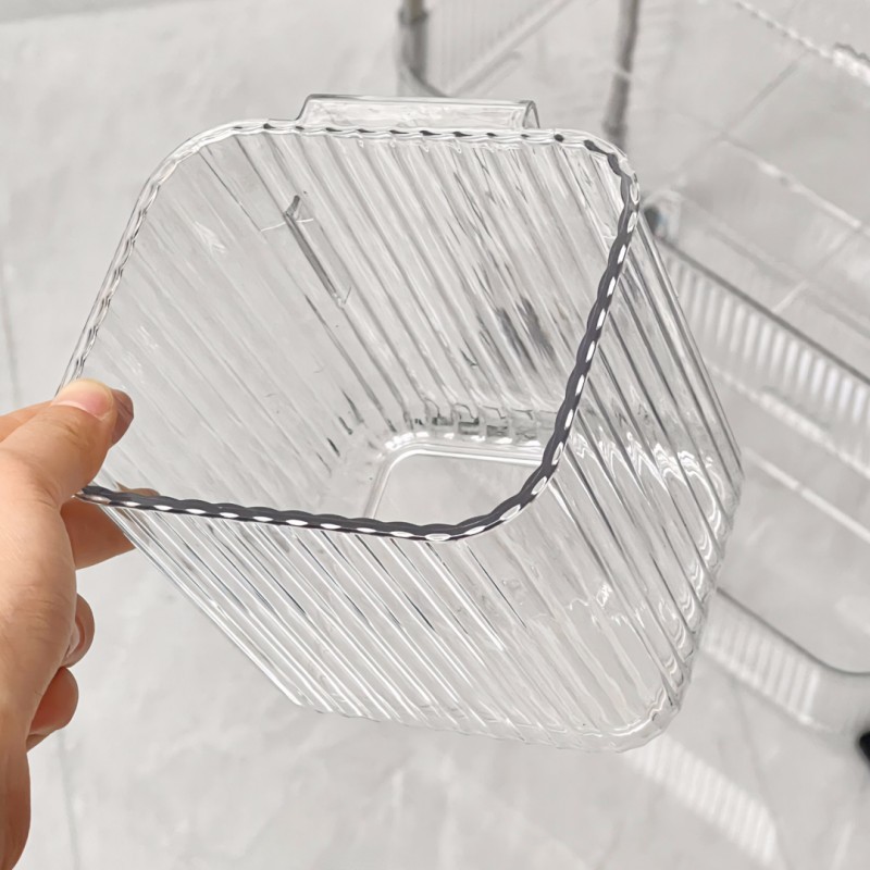 Caja de almacenamiento montada en la pared carrito de almacenamiento de escritorio de plástico rack de almacenamiento caja de almacenamiento de bocadillos de escritorio pequeña cesta colgante cesta de almacenamiento