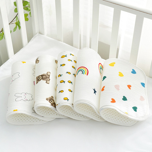 Newborn summer cloud pillow 3D three-dimensional mesh flat pillow Class A cotton gauze baby pillow crepe baby pillow