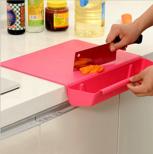 Candy Color Kitchen Practical Two-in-One Storage Cutting Board with Vegetable Trough Cutting Board Chopping Board Plastic Thickened Fruit Cutting Board