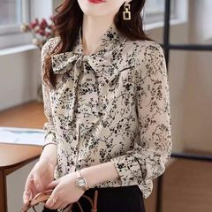 碎花衬衫女小个子2025秋季新款女装法式别致漂亮小衫洋气减龄上衣