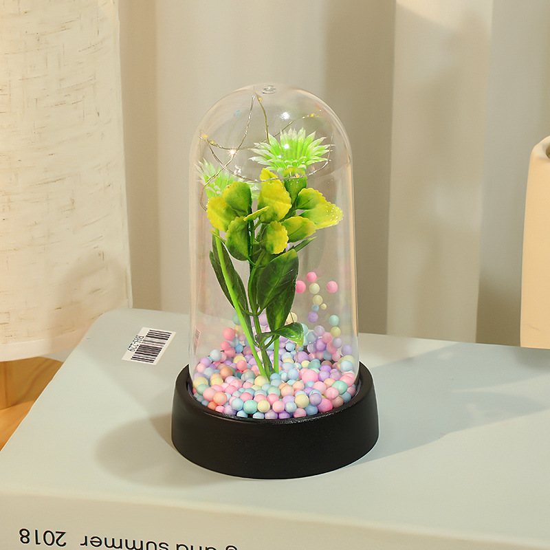 ロマンチックなバレンタインデー520告白プレゼント誕生日プレゼントシミュレーション花led発光蝶金箔花飾り|undefined