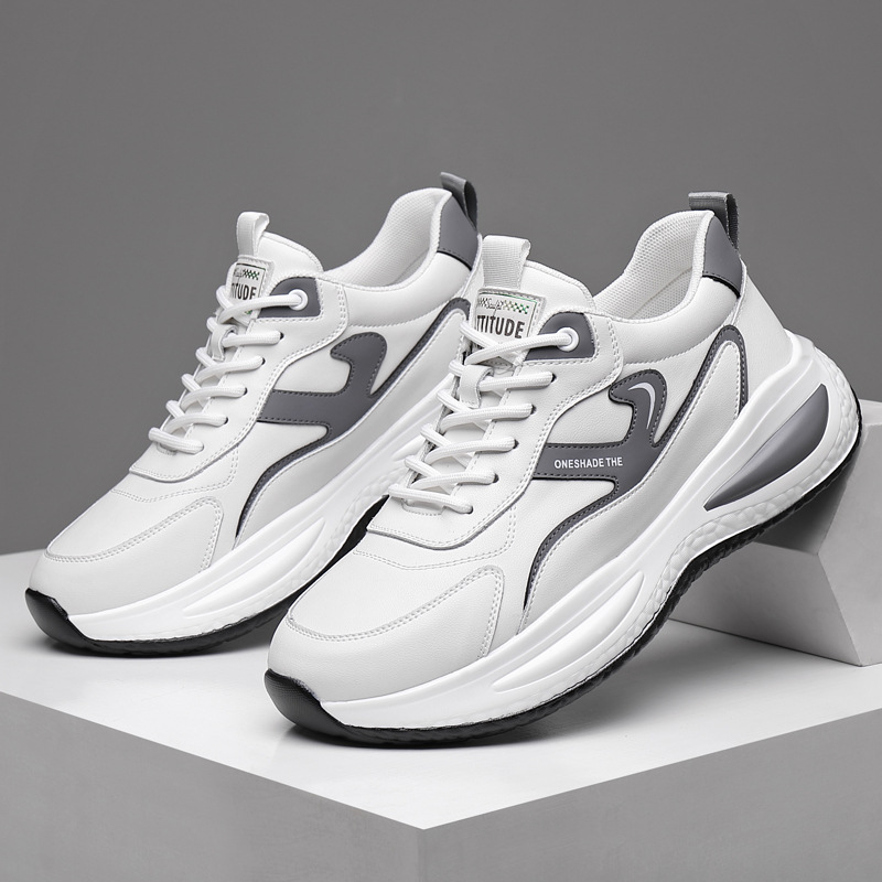 Venta caliente zapatos de papá zapatos deportivos de tendencia de cuero coreano para hombres zapatos casuales cómodos para hombres al por mayor