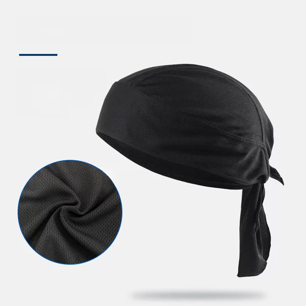 Quick-Drying Cycling Pirate Hat Outdoor Men's and Women's Fitness Headscarf Sports Cycling Cap with Large Brim for Sun Protection and Breathability