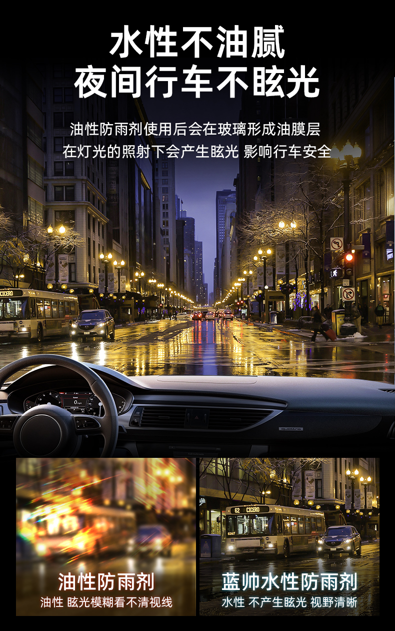 Glass anti-fogging agent rearview mirror rainproof mirror artifact oil film cleaning rainy film waterproof water drive car