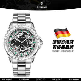 德国RENOVO罗诺威时尚金虎迪真金真钻男士手表-R81062