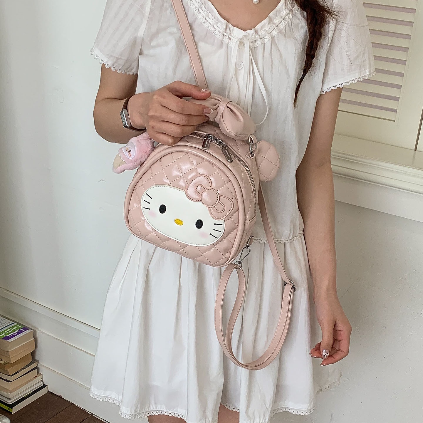 Mochila mini lindo bolso pequeño gato diseño 2026 bolso minimalista clase nueva chica de viaje