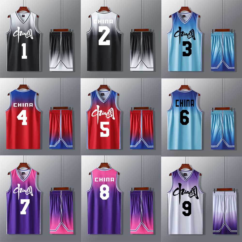 Elementary school children's basketball clothes suit men's summer printed logo children's Jersey quick-drying Sports Basketball clothes vest
