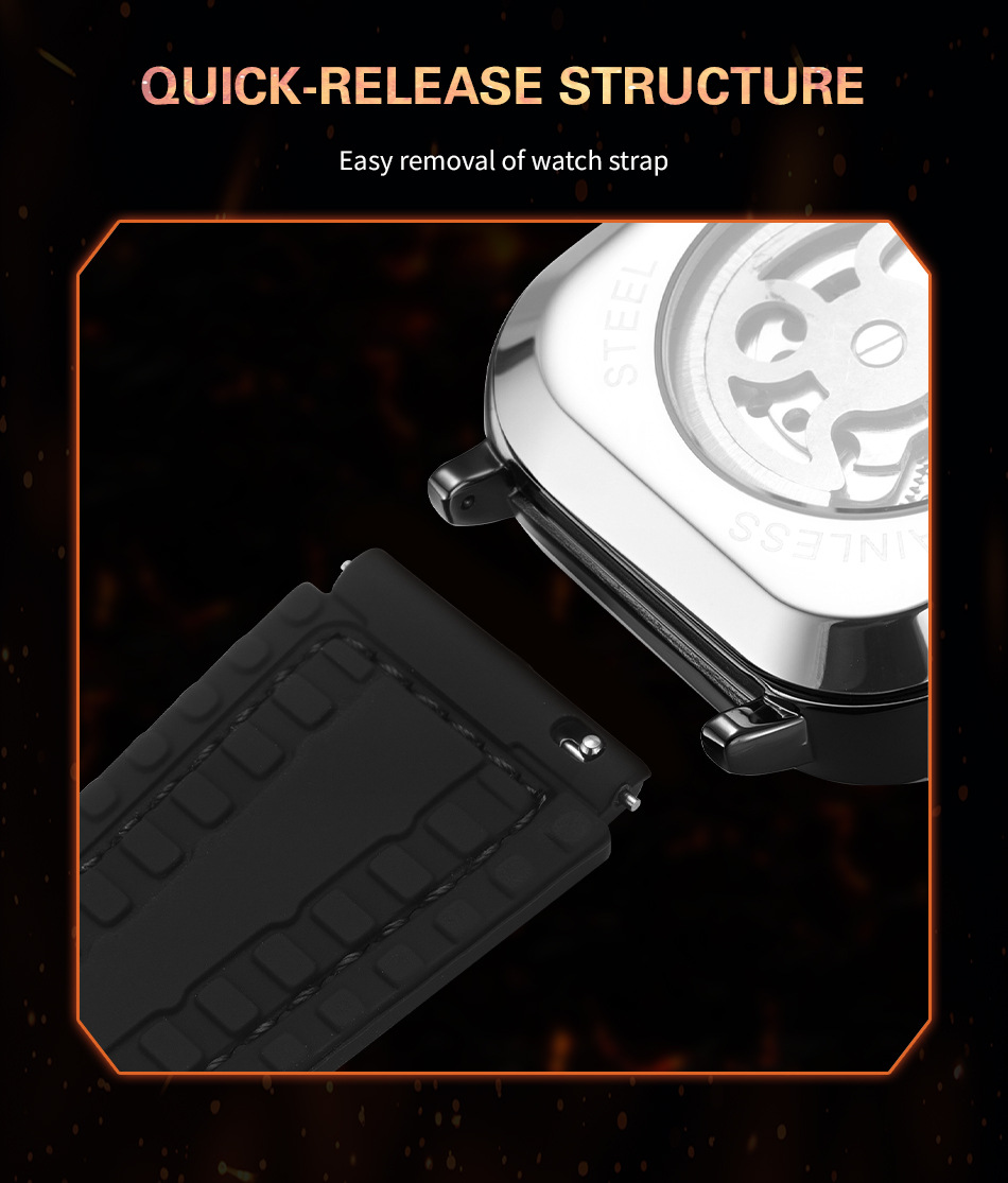 Automatic Mechanical Square Watch European Style Men’s Clock_voghion.com
