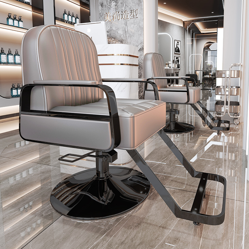 La peluquería de alta gama puede bajar la silla de peluquería, la silla de corte de pelo de teñido en caliente giratorio de elevación especial para la peluquería de alto perfil, simple image 25