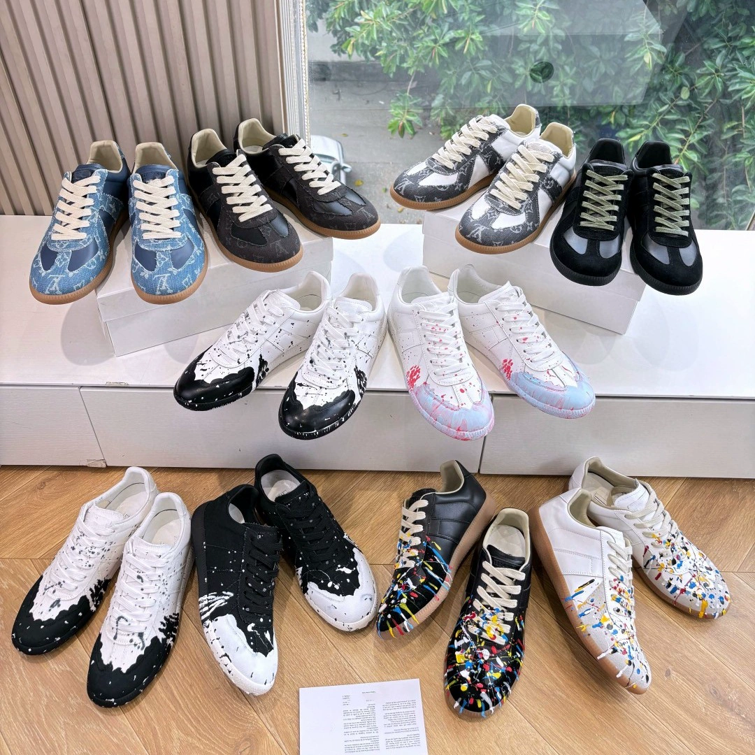 Высококачественные нишевые классические ретро универсальные туфли для морального развития с граффити и чернилами для мужчин и женщин, белые кроссовки из натуральной кожи в одном стиле для пар