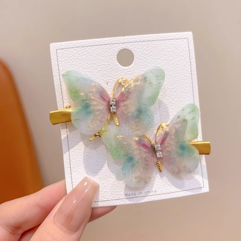 Clips para el cabello de los niños se moverá, clips para el cabello de mariposa de diamante, clips para el cabello de cabello lindo, clips para el lado, clips para el cabello roto, clips para el bang