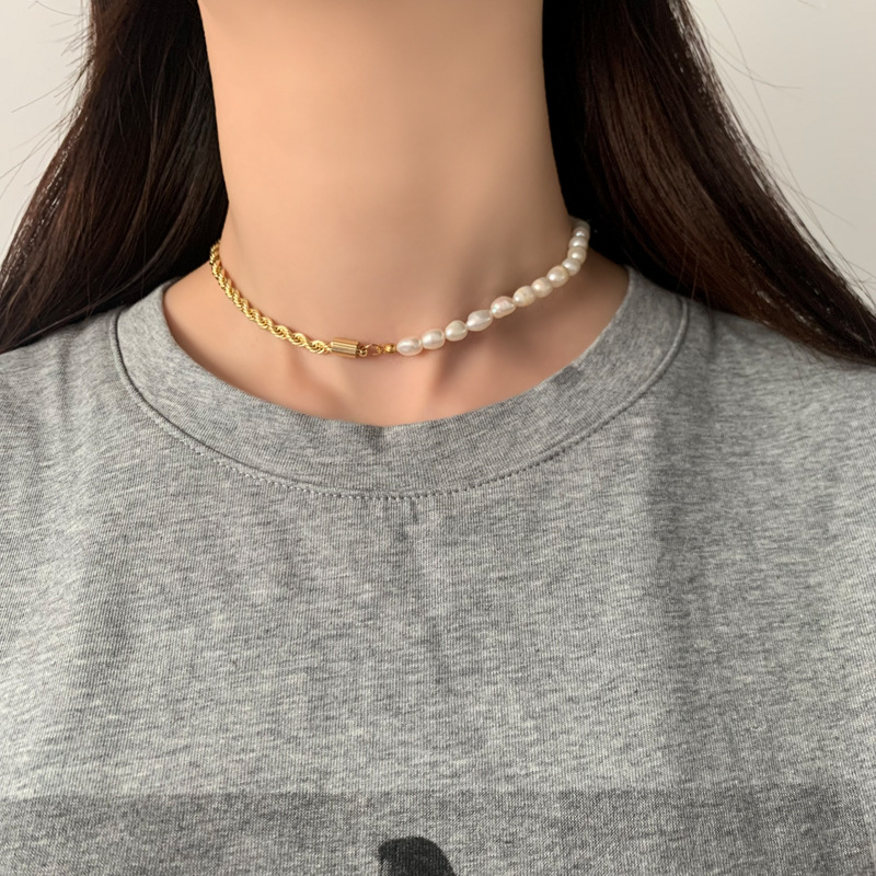 Holiday, Street Occasion Original Design Color Block Shell Metal Wholesale Necklace
