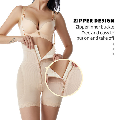 European and American high-waist shapewear, zippered tummy control pants, corset, body-lifting pants, fake buttocks and hip-enhancing jumpsuits