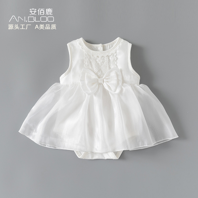 Summer Thin Baby Skirt Korean Style Western Style Princess Dress One-Year-Old Baby Girl Lace Dress Wholesale Summer Thin Baby Skirt Korean Style Western Style Princess Dress One-Year-Old Baby Girl Lace Dress Wholesale