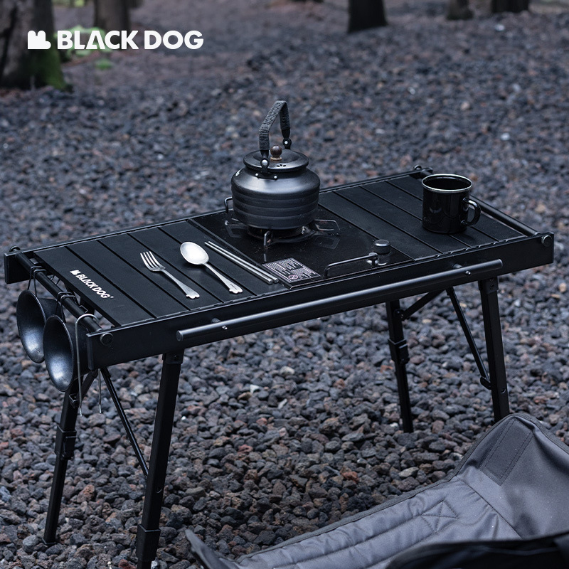 Blackdog Igt Combination Table Multi-Functional Portable Foldableing Table Outdoor Black Camping Style Style Storage Table