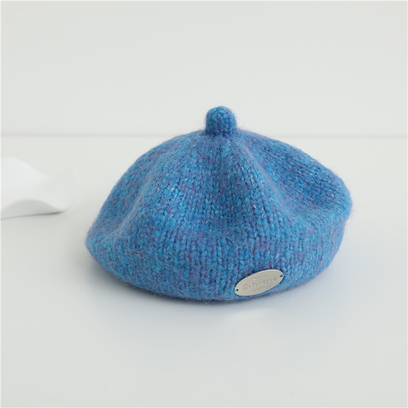 Unisex-Kindermützen Herbst/Winter Flut Unifarbene Künstlermützen Retro-Baskenmützen für Jungen und Mädchen_voghion.com