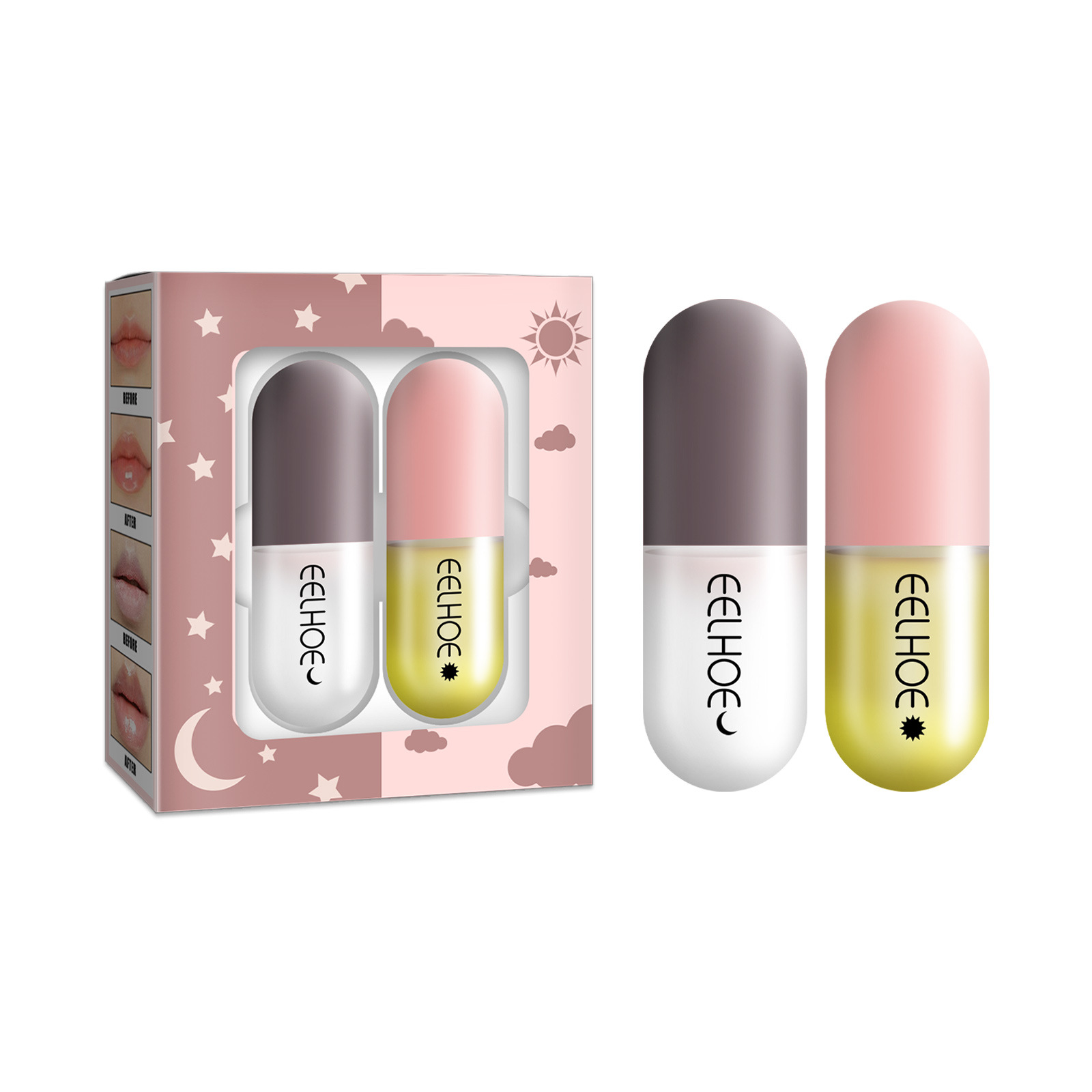 Die EELHOE Day Night Moisturizing Capsule spendet der Lippe Feuchtigkeit und erhöht die Elastizität und Fülle der Lippen_voghion.com