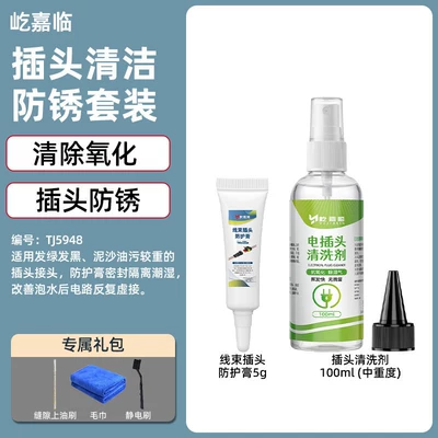 Cleaning/curing agent, harness water-damaged plug maintenance agent - 100ml-water-damaged-car-plug-cleaner-for-medium-to-severe-oxidation-5g-wire-harness-plug-protective-paste