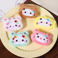 卡通动物头套小猫胸针可爱猫咪背开口发夹饰品配件手工diy钥匙扣