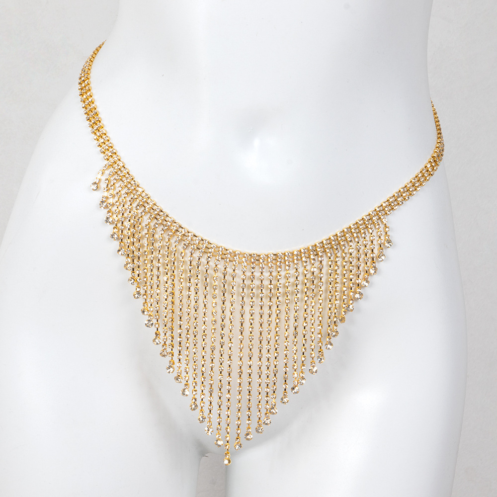 Sexy Strass Körperkette Bikini Bh Set Für Strand Mode_voghion.com