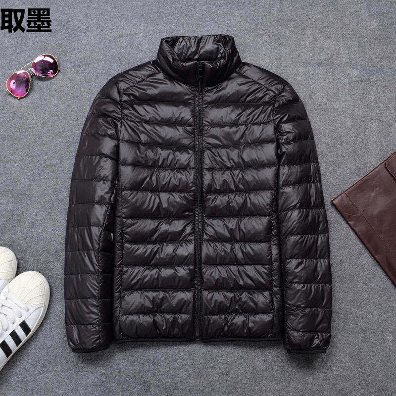 2024 winter plus size men's fleece-lined cotton-padded jacket short light cotton-padded overalls plus fat small cotton-padded jacket winter coat