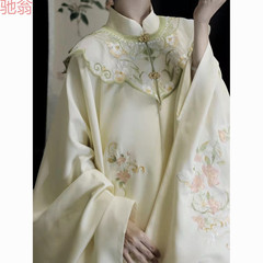 L9Y明代制【沐秋】成人女性漢服日常刺繍立襟雲肩セット秋冬スタイル古風馬