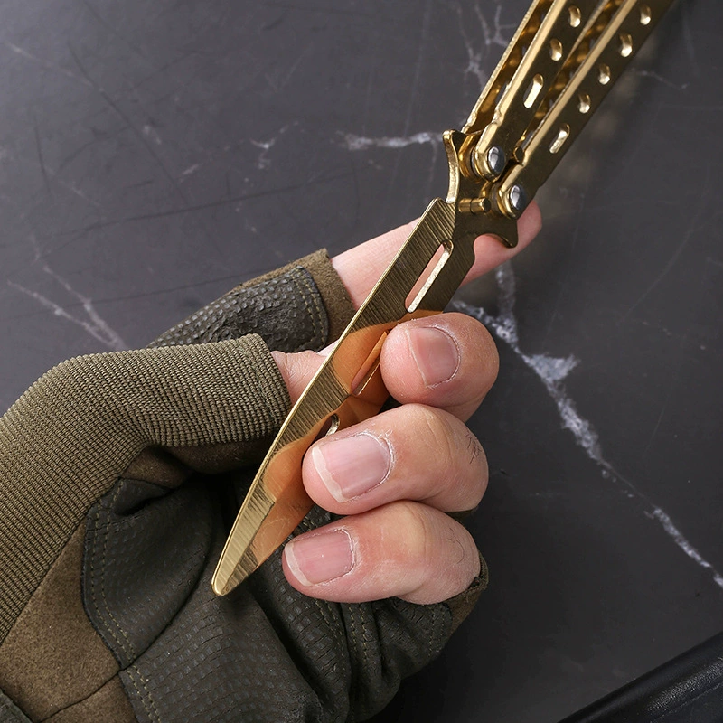 Butterfly (Balisong) Trainer Knife — Non-Sharp Practice Trainer, Multi-Color Tips