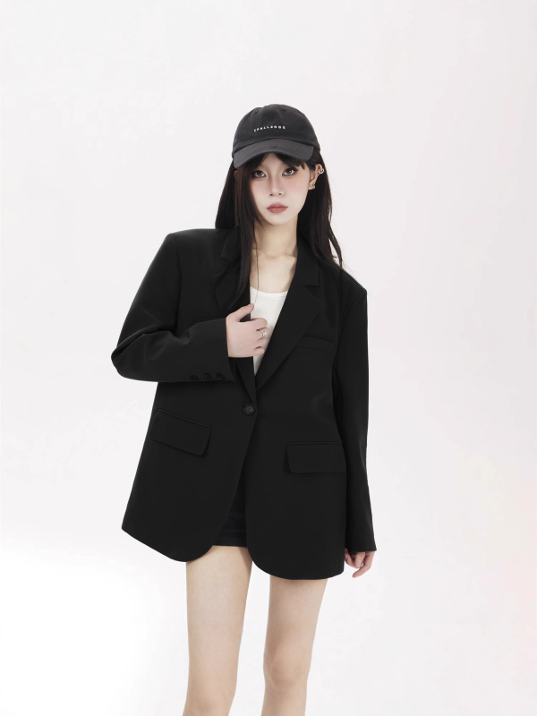 好面料休闲西装外套女2025秋季新款宽松版气质通勤网红炸街小西服|undefined