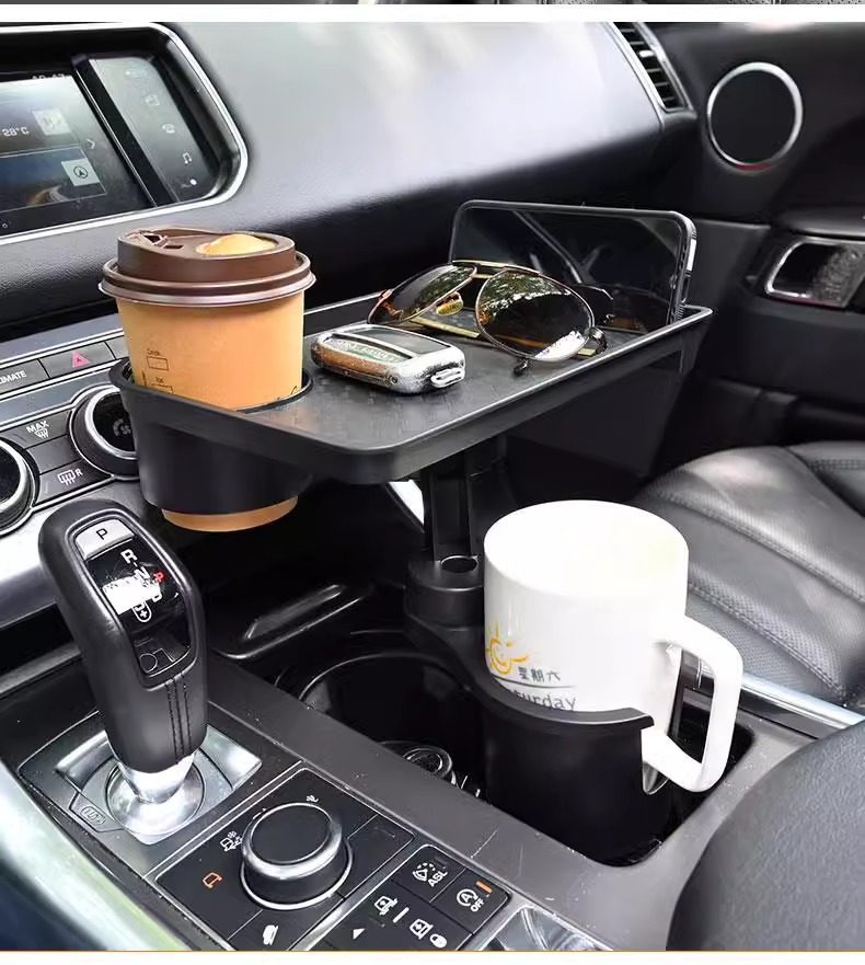 Car Tray, Water Cup Holder, Dinner Plate Storage Rack, Car Co-Pilot Beverage Small Table, Rear Snack Mobile Phone Holder