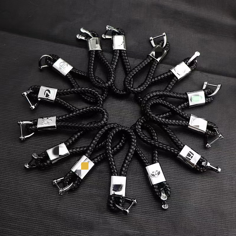 专车专用编织皮绳钥匙扣男士商务通用汽车钥匙链个性简约钥匙挂绳