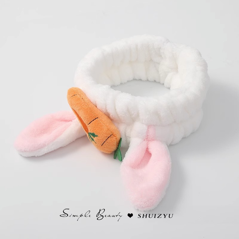 Linda banda de pelo de lavado de cara de felpa Otoño e Invierno nueva diadema antideslizante Lavado especial banda de pelo femenino de ala ancha tocado