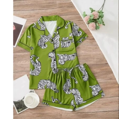 Новый популярный на Amazon независимый сайт: женский короткий пижамный комплект с карманом D, оптом от производителя