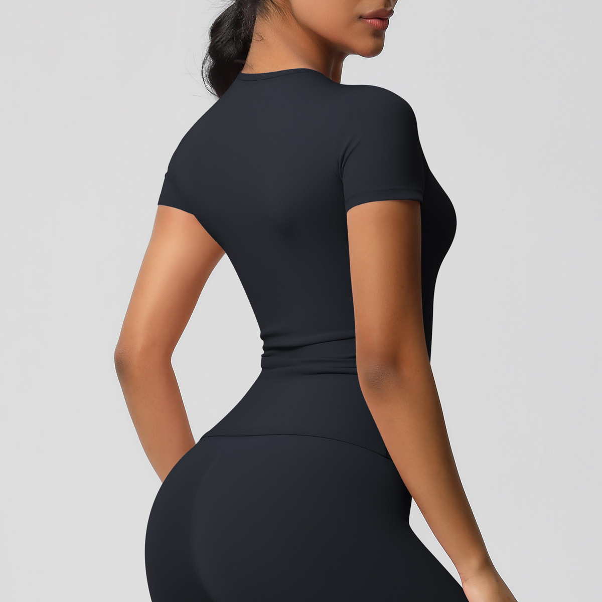 95g Weight Short Sleeve Sleeve Length Nylon, Spandex Fabric Type Regular Top Length T-shirt Tops Type Fitness, Yoga, Running Occasion Round Neck Neckline Solid Color Pattern Sport Style Style S, XL Size Sport Style Solid Color Nylon Spandex Round Neck Active Tops T-shirt 14
